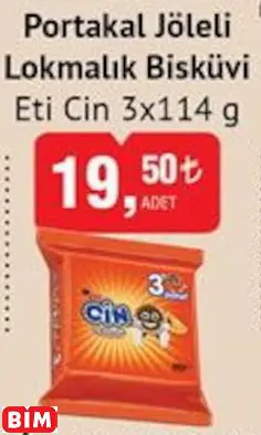ETİ CİN  PORTAKAL JÖLELİ LOKMALIK BİSKÜVİ